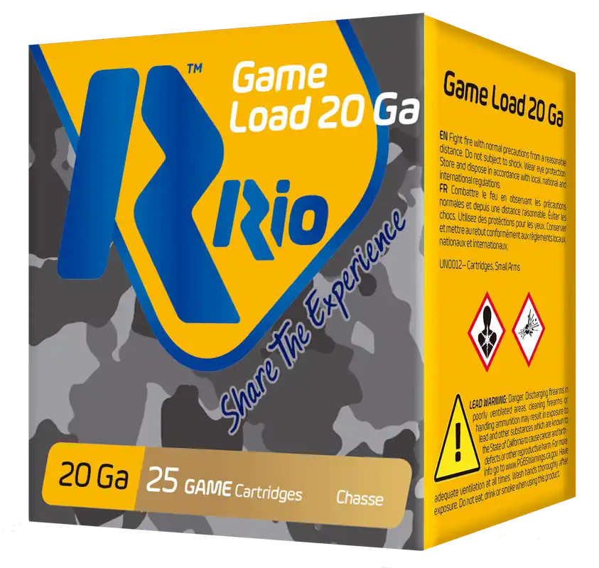 Rio Ammunition Game Load 20 GA 2.75" 1 oz. 8 Shot 25/Box