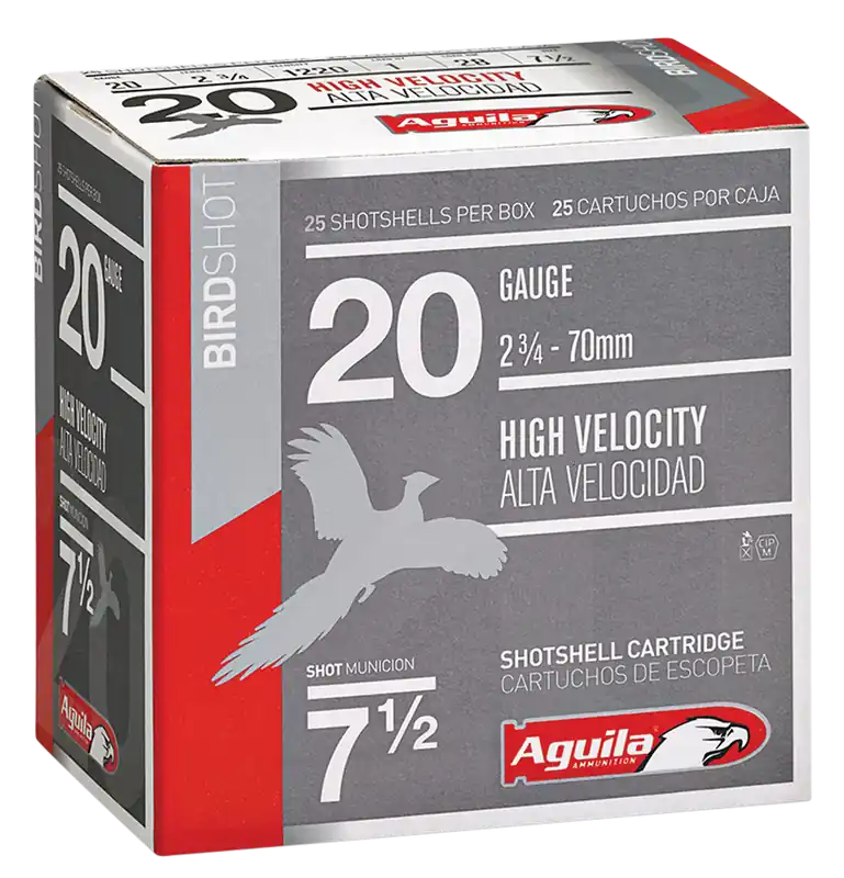Aguila 1CHB2048 HV Field Shotshell 20 Ga, 2-3/4", 1 oz, 8, 1220 fps