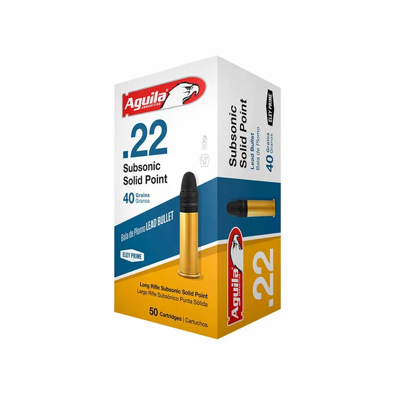 Aguila Subsonic 22 LR 40 Gr. Lead Solid Point 50/Box