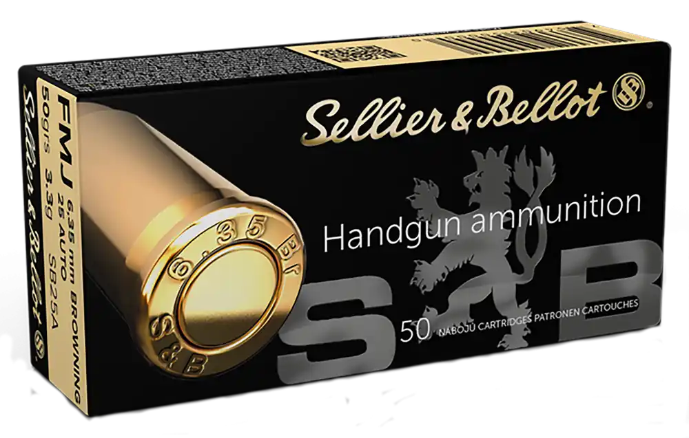 Sellier & Bellot Handgun 25 ACP 50 Gr. FMJ 50/Box