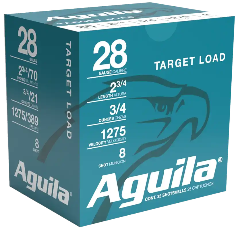 Aguila Target Load Shotshells 28ga 3/4 oz 9 Lead Shot 25 Shells Per Box