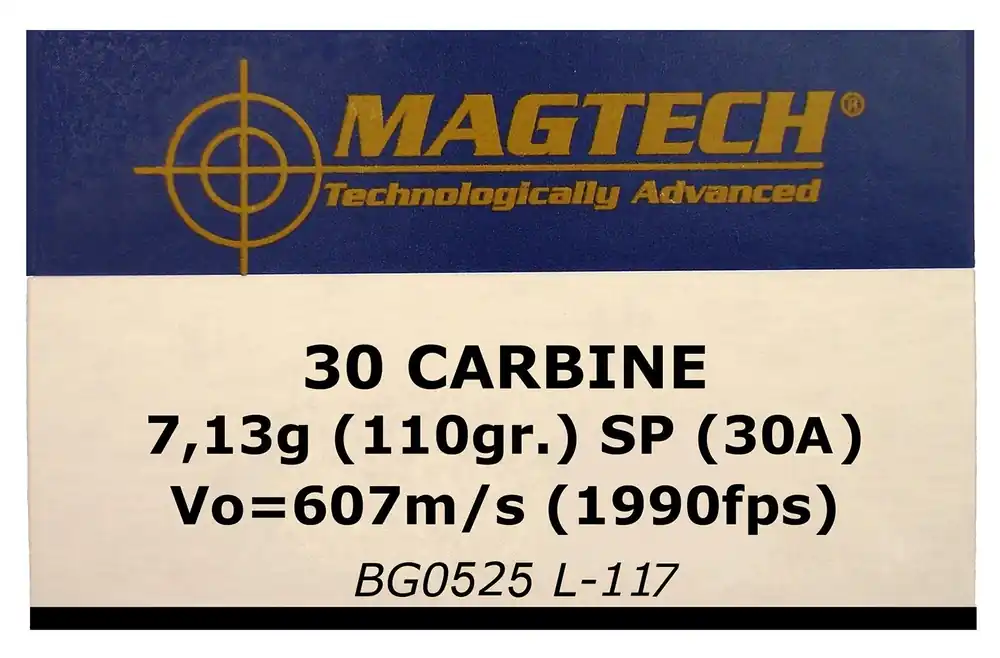 Magtech Tactical/Training 30 Carbine 110 gr Full Metal Jacket 50 Per Box