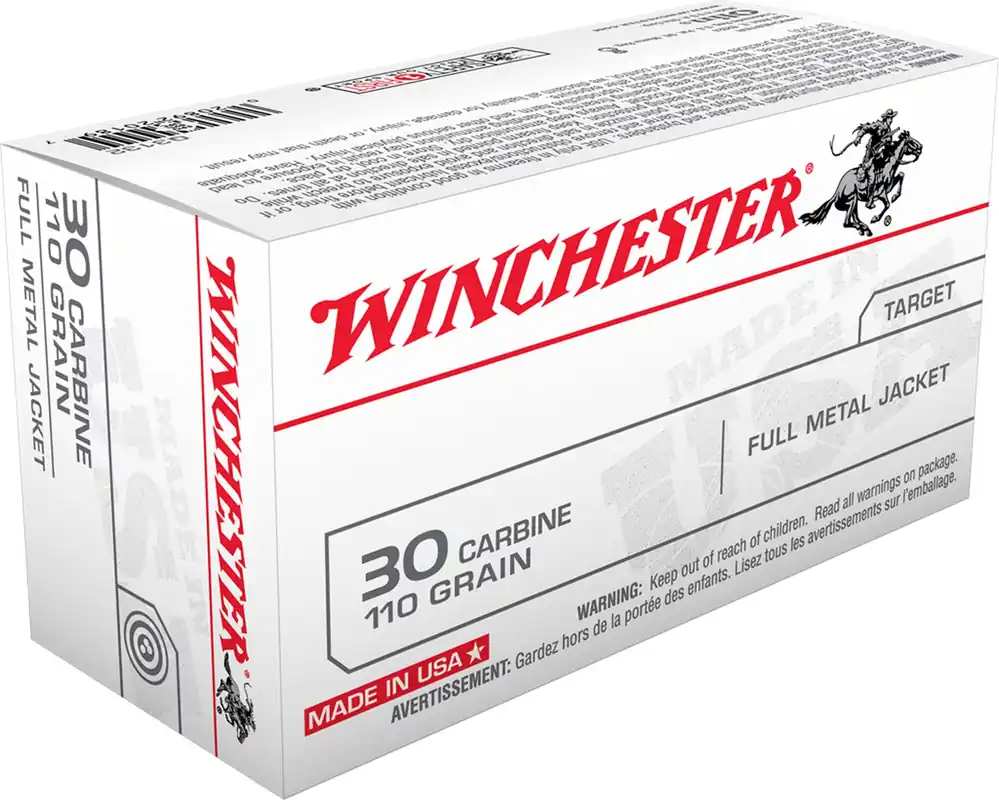 Winchester Ammo USA 30 Carbine 110 gr Full Metal Jacket 50 Per Box
