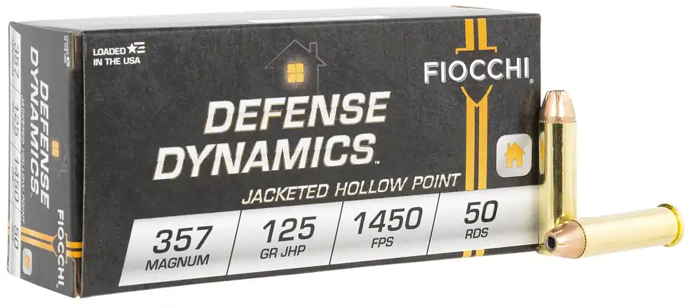Fiocchi Defense Dynamics 357 Mag 125 gr Jacket Hollow Point 50 Per Box