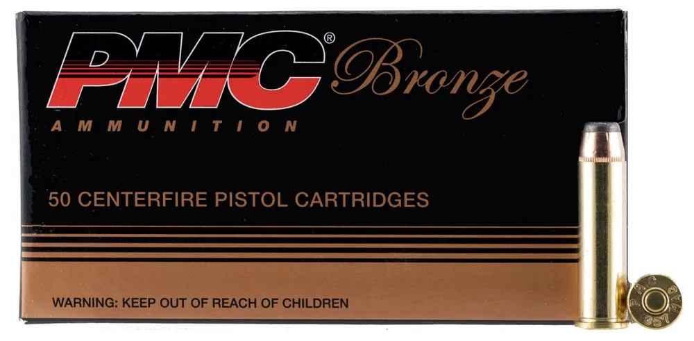 PMC 357A Bronze Pistol Ammo 357 MAG JSP, 158 Gr, 1471 fps, 50 Rnd, Boxed