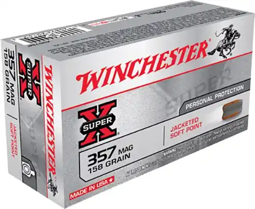 Winchester Ammo Super X 357 Mag 158 gr Jacketed Soft Point 50 Per Box