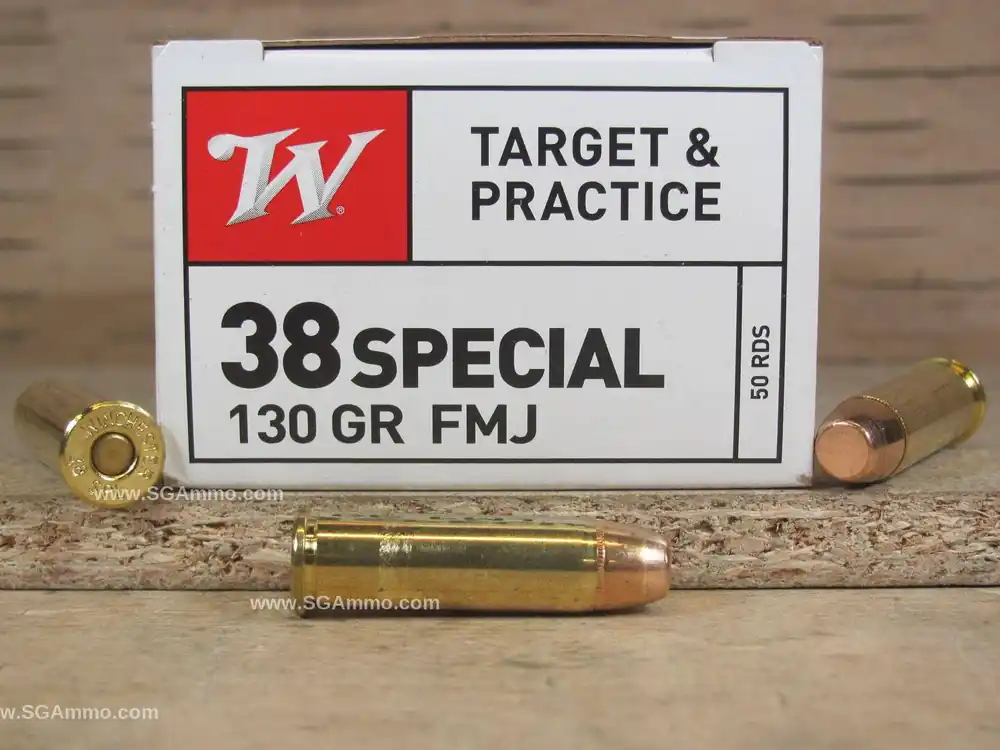 Winchester USA .38 Spl Ammo 130gr, FMJ 50 Rds. USA4171