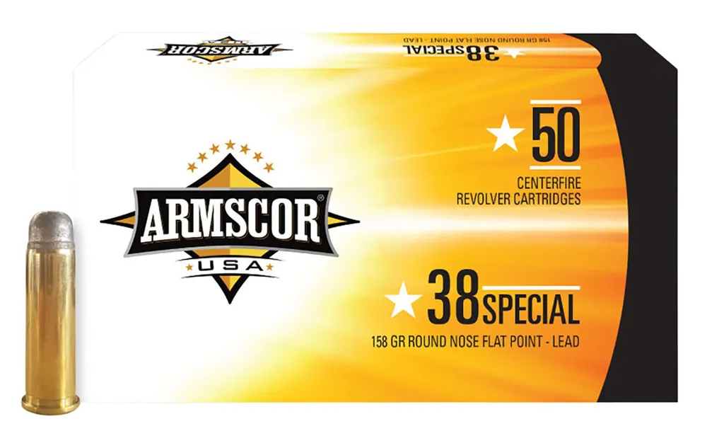 Armscor USA 38 Special 158 gr Lead Round Nose Flat Point 50 Per Box