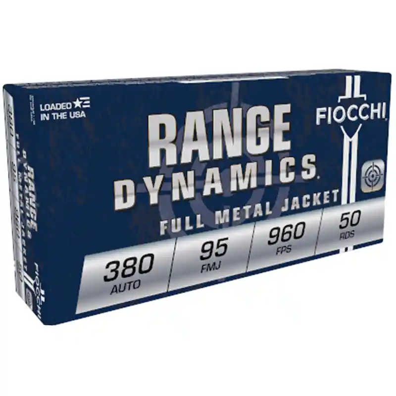 Fiocchi Range Dynamics 380 Auto Ammunition 95 gr. 50/Box