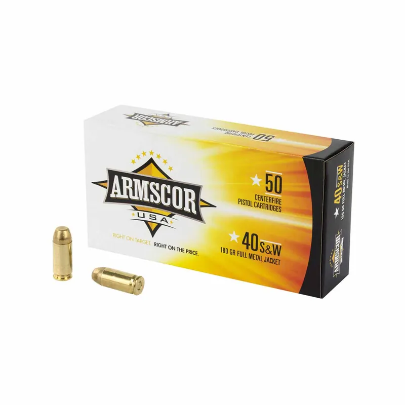 Armscor 40 S&W 180 Gr Full Metal Jacket (FMJ) 50/Box