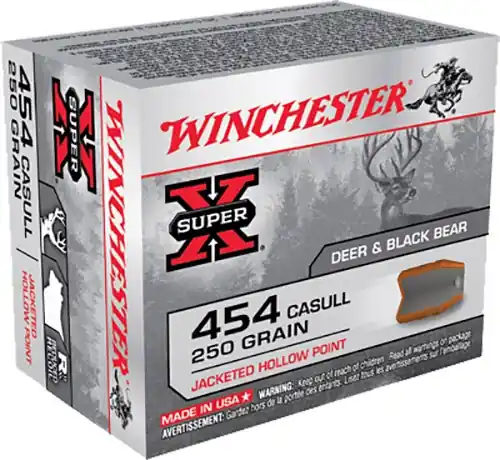 Winchester Ammo Super X 454 Casull 250 gr Jacket Hollow Point 20 Per Box