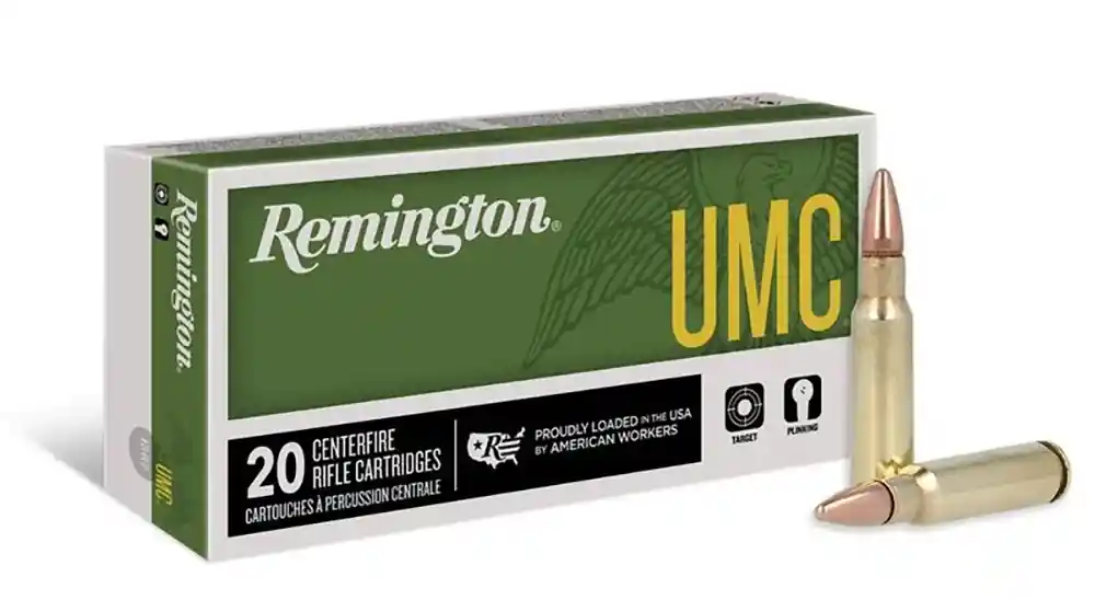 Remington Ammunition UMC 6.8mm Rem SPC Cartridges 115 gr Full Metal Jacket Packed 20 Rounds Per Box