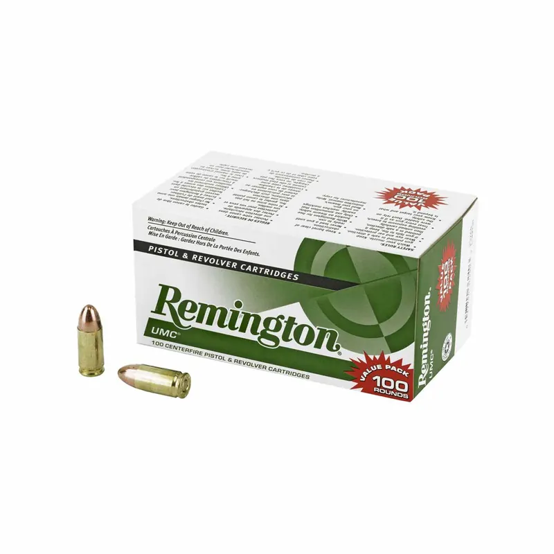 Remington UMC 9mm 115gr FMJ 100rd - Box