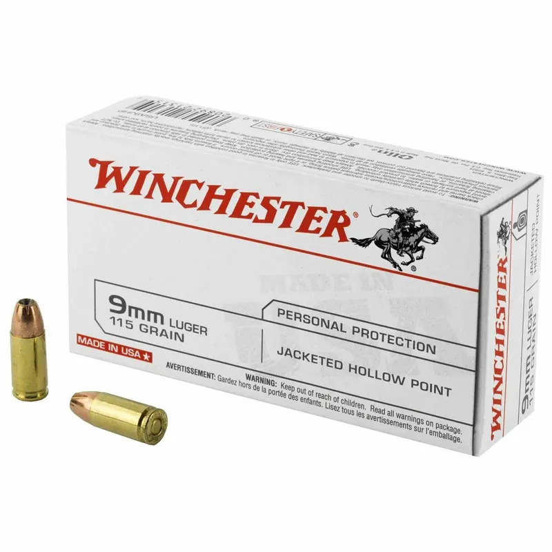 Winchester 9mm 115gr JHP 50rd-Box