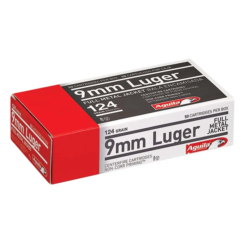 Aguila Target & Range Handgun 9mm Luger 124 gr Full Metal Jacket (FMJ) 50/Box