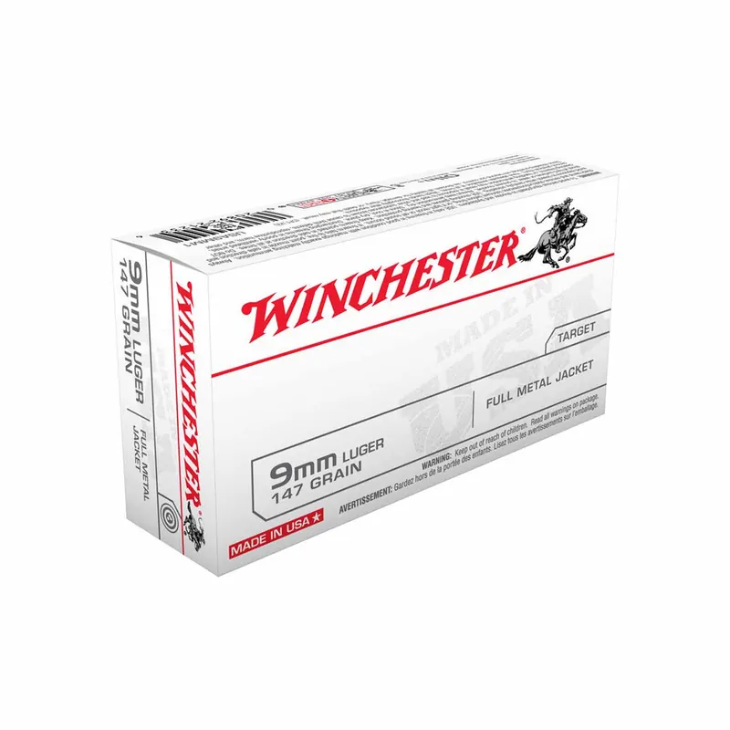Winchester 9mm 147gr FMJ 50rd - Box