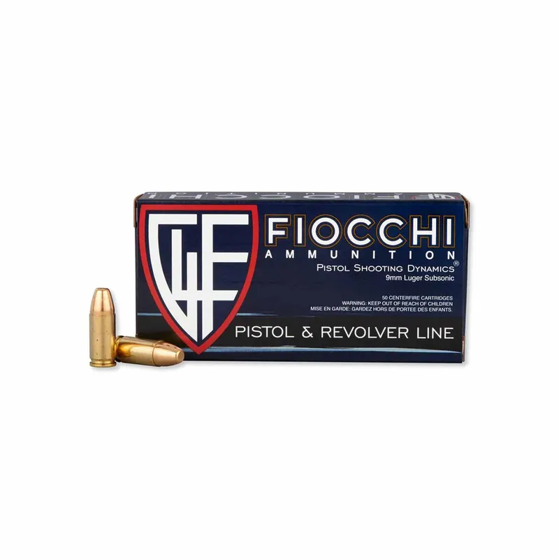 Fiocchi 9mm Subsonic 158gr FMJ 50rd - Box