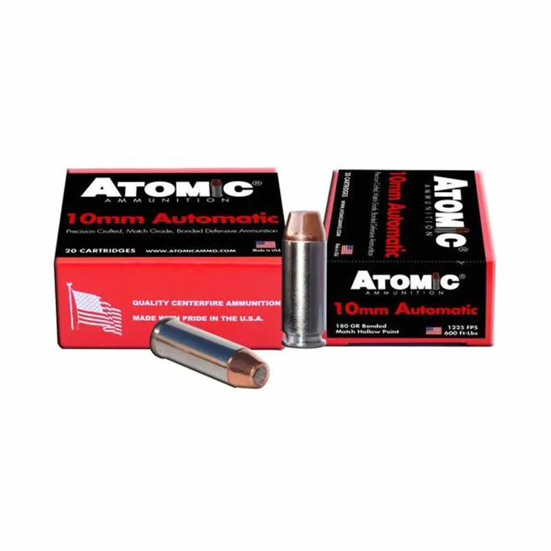 Atomic Pistol 10mm Auto 180 Gr. Bonded Match Hollow Point 20/Box