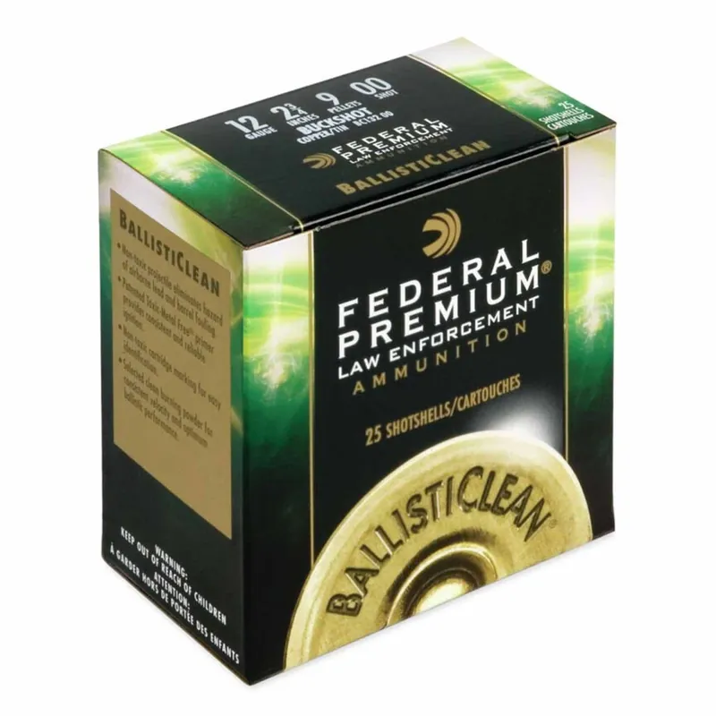 Federal BallistiClean 12 Ga 2.75" 9 Pellets 00 Buck Shot 25/Box