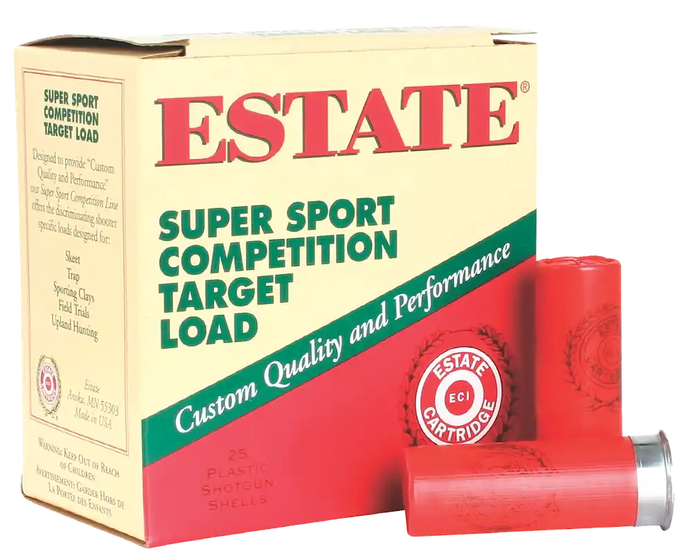 Estate Super Sport Competition Target Load 12ga 2-3-4" 7.5 Shot 1145FPS 25 Shells Per Box SS12L7.5
