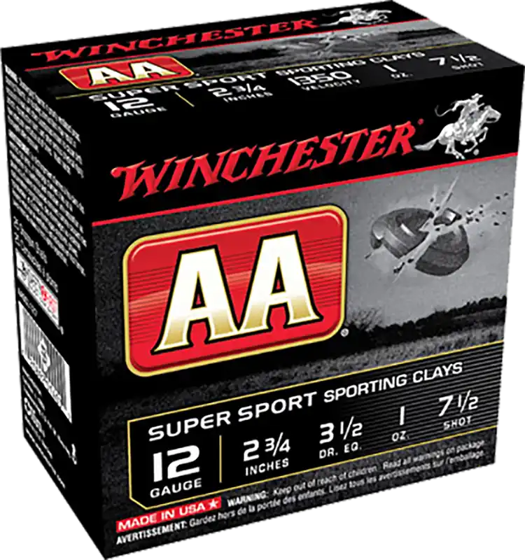 Winchester Ammo AA Super Sport Sporting Clay 12 Gauge 2.75" 1 oz 1350 fps 7.5 Shot 25/Box