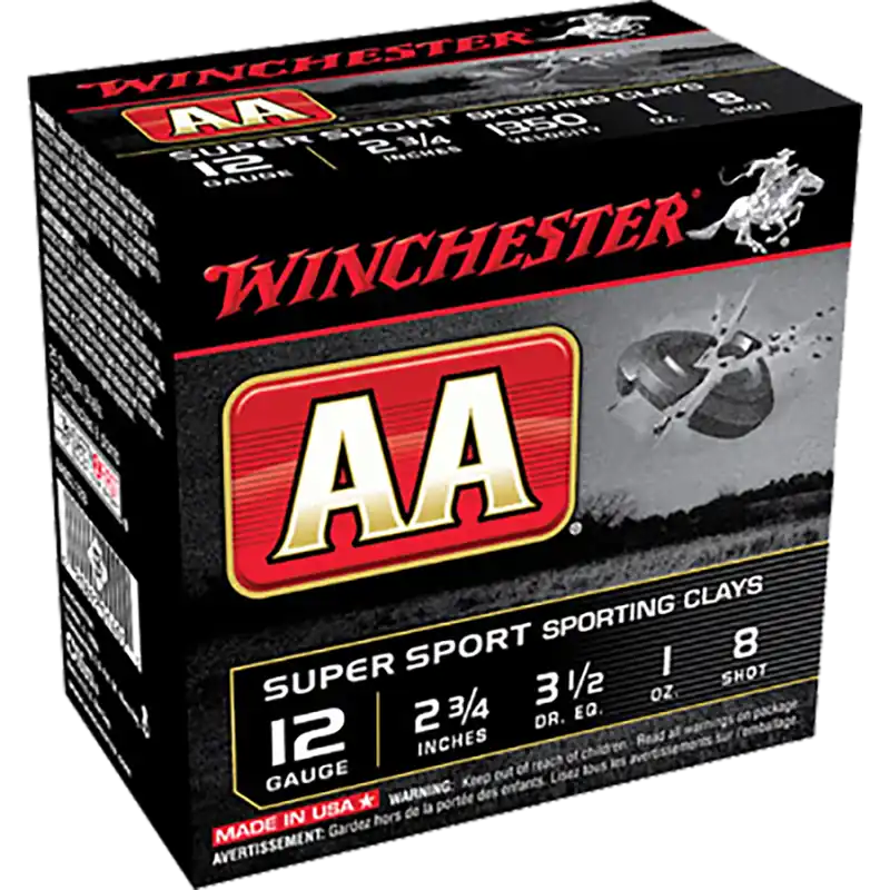 Winchester Ammo AA Super Sport Sporting Clay 12 Gauge 2.75" 1 oz 1350 fps 8 Shot 25/Box