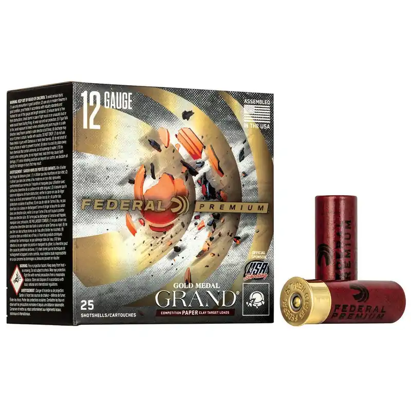 Federal Premium Gold Medal Paper 12 Gauge 2.75" 1 1/8 oz 1145 fps 7.5 Shot 25/Box