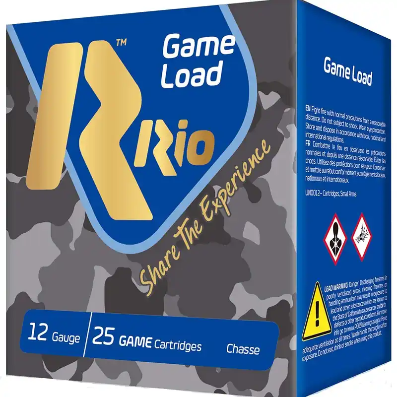 Rio Ammunition Game Load Super Game High Velocity 12G 2.75" 1 1/8 oz 8 Shot 25/Box