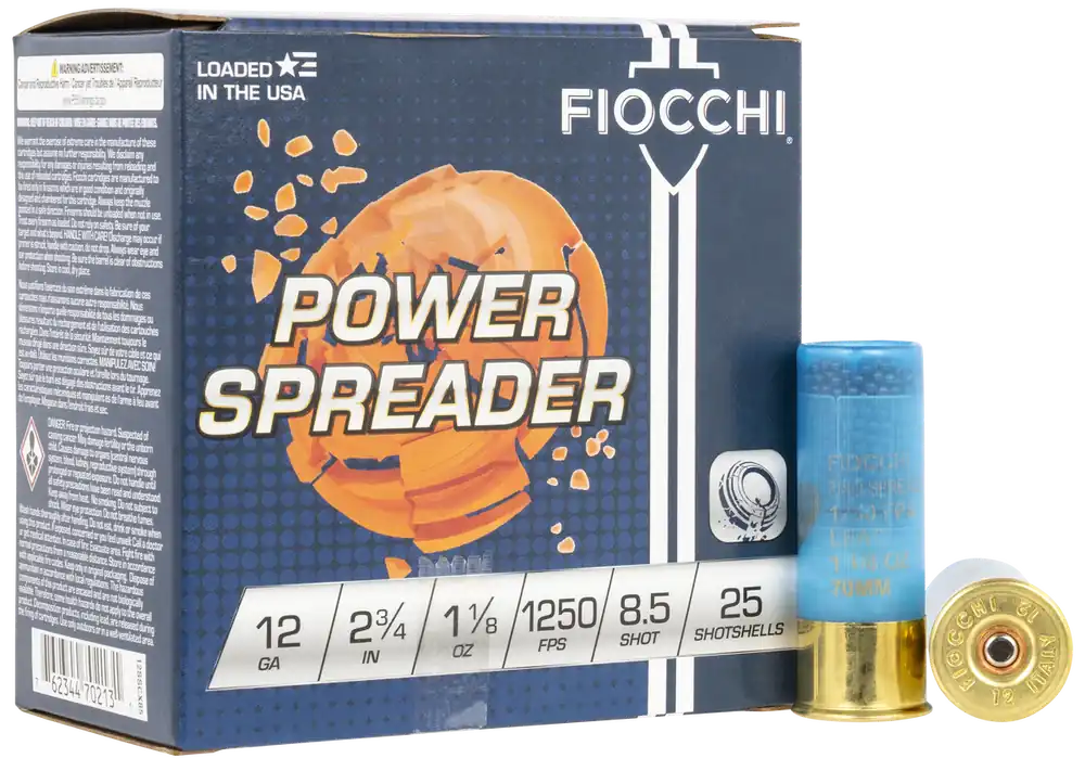 Fiocchi Exacta Target Power Spreader 12 Gauge 2.75" 1 1/8 oz 1250 fps 8.5 Shot 25 Bx