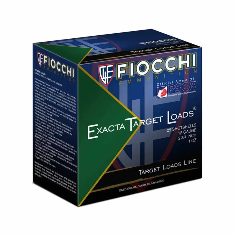 Fiocchi Exacta Target Loads 12ga 2.75" 7.5 Lead 1oz. 25rd
