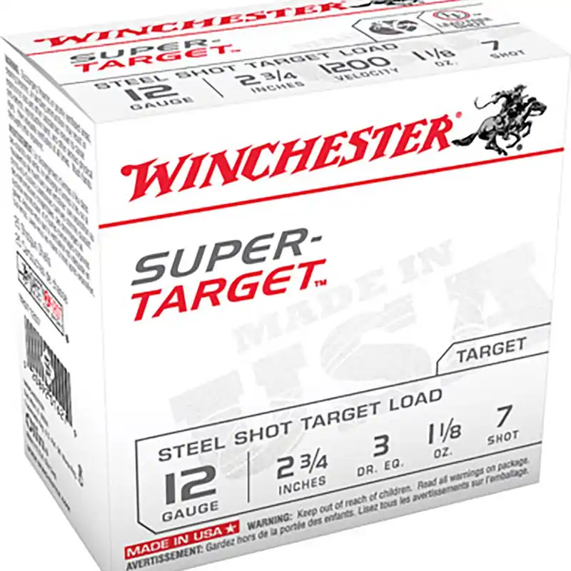 Winchester Ammo Super-Target 12 Gauge 2.75" 1 1/8 oz 1200 fps 7 Shot 25/Box