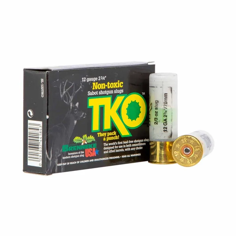 Brenneke SL TKO 12 Ga 2.75" 2/3 oz. 292 Gr. 2001 fps Slug Shot 5/Box