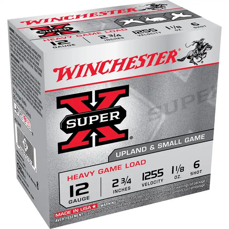 Winchester Ammo Super X Heavy Game Load 12 Gauge 2.75" 1 1/8 oz 1255 fps 6 Shot 25/Box