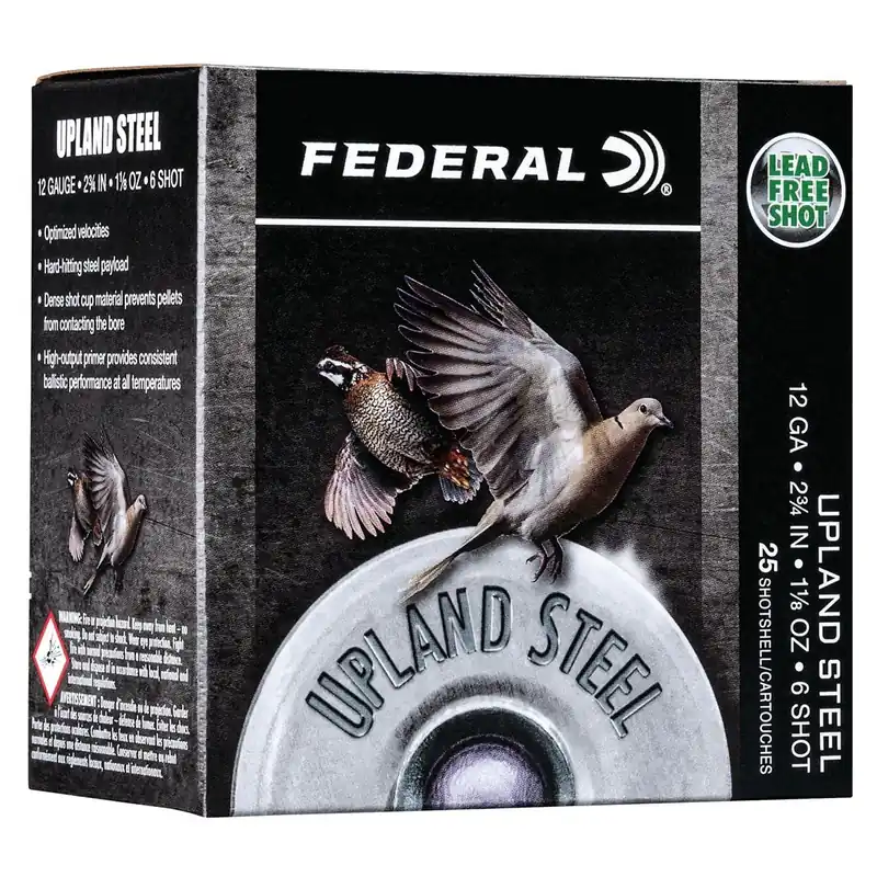 Federal Upland Field & Range 12 Gauge 2.75" 1 1/8 oz 1400 fps 6 Shot 25/Box