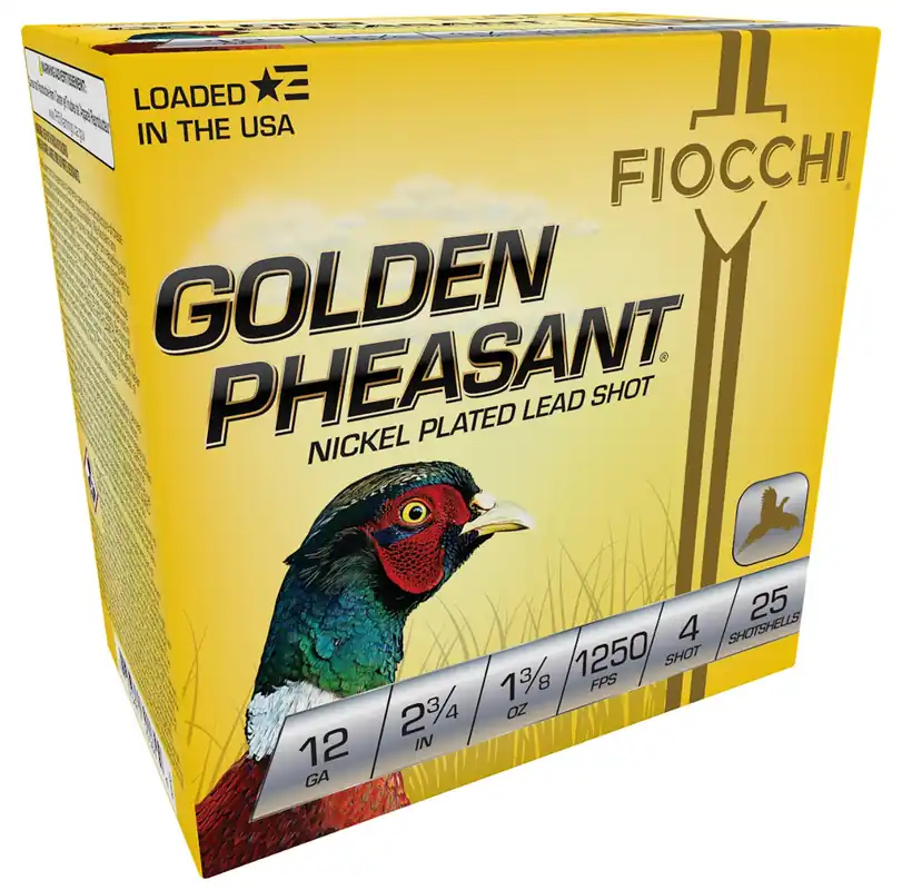 Fiocchi 12GPX4 Golden Pheasant Shotshell 12 GA, 2-3/4 in, No. 4