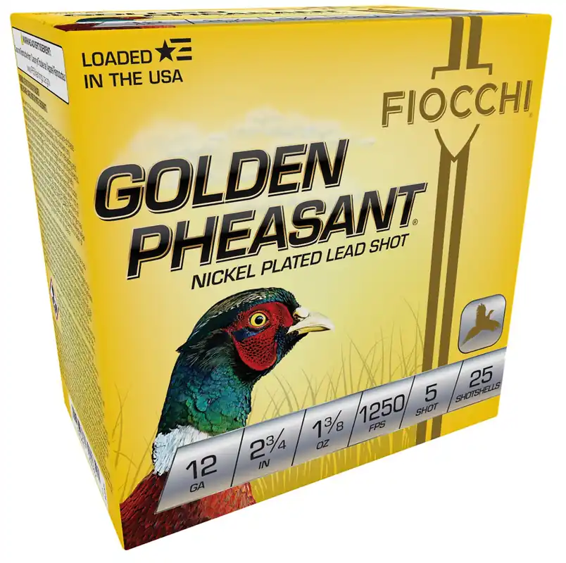 Fiocchi Golden Pheasant Extrema 12 Gauge 2.75" 1 3/8 oz 5 Shot 25 Per Box