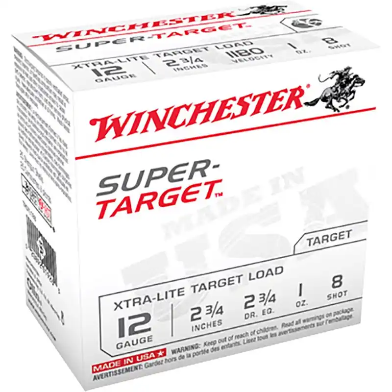 Winchester Ammo Super-Target Xtra-Lite 12 Gauge 2.75" 1 oz 1180 fps 8 Shot 25/Box