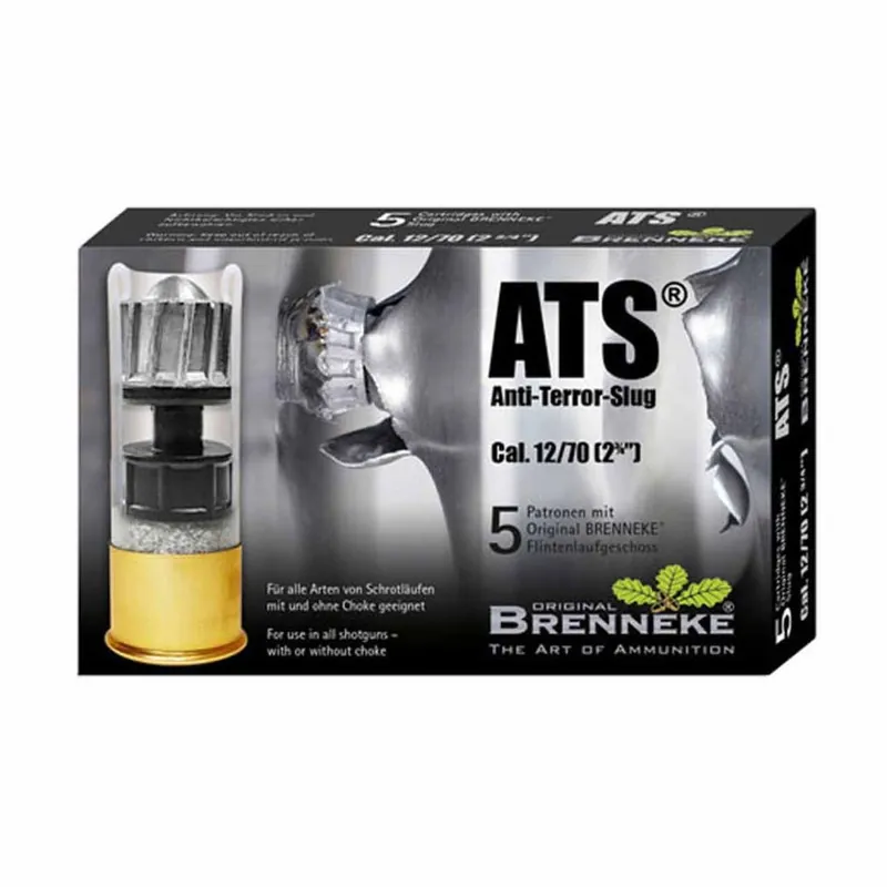 Brenneke ATS 12 Ga 2-3/4" Rifle Slug 1oz 1680 fps 5/Box