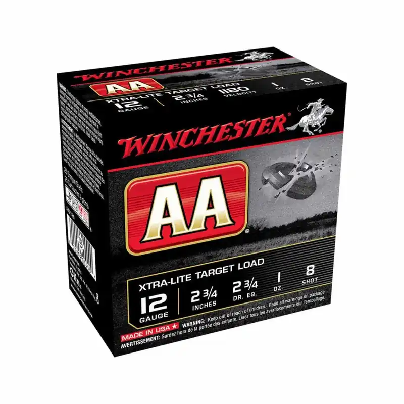 Winchester USA AA Xtra-Lite Target 12ga 2-3/4" 8 Lead 1oz 1180 fps