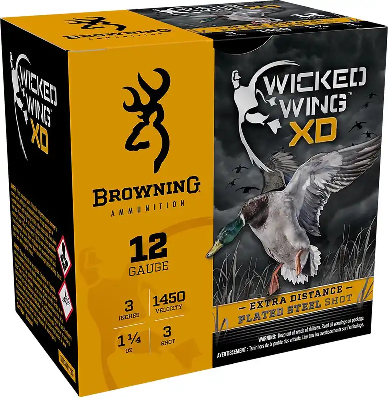Browning Wicket Wing XD 12 GA 3" 1-1/4 oz. 3 Shot 25/Box