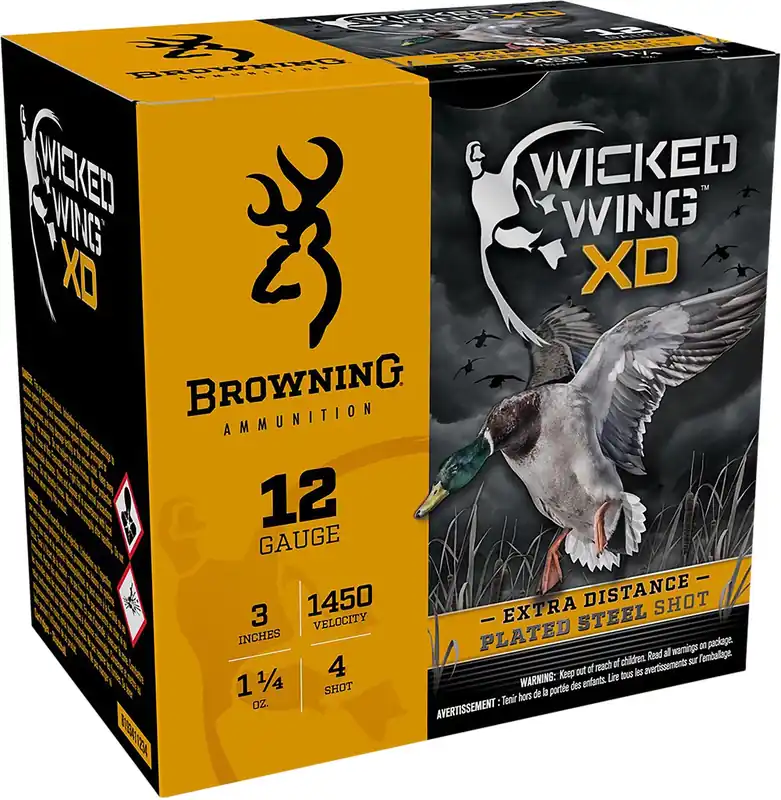 Browning Wicked Wing XD 12 GA 3" 1-1/4 oz. 4 Shot 25/Box