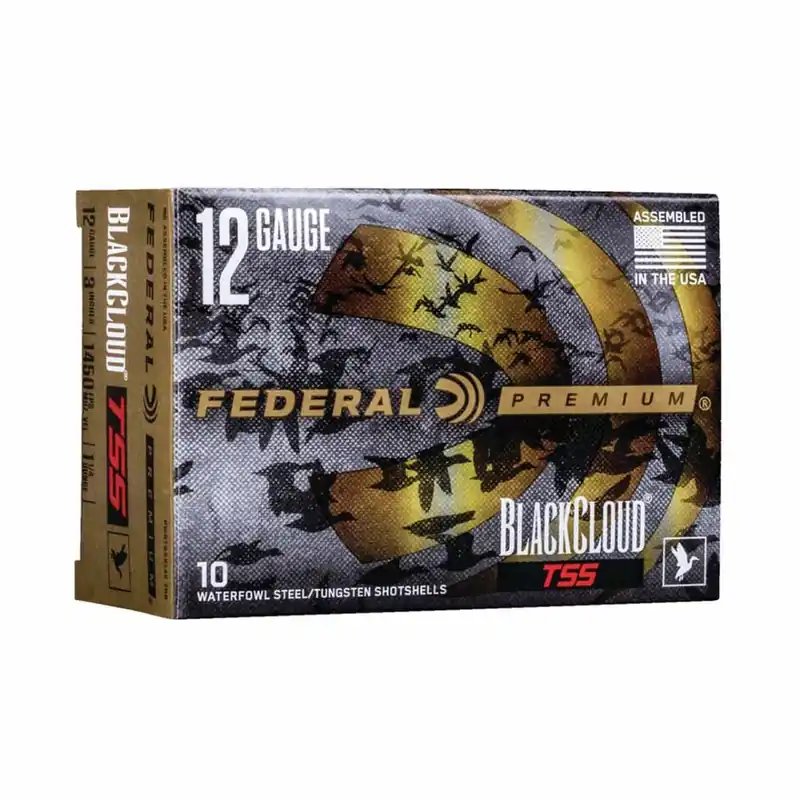 Federal Premium Black Cloud TSS 12 Ga 3" 1-1/4oz 1450 fps Steel/Tungsten 3 & 9 10/Box