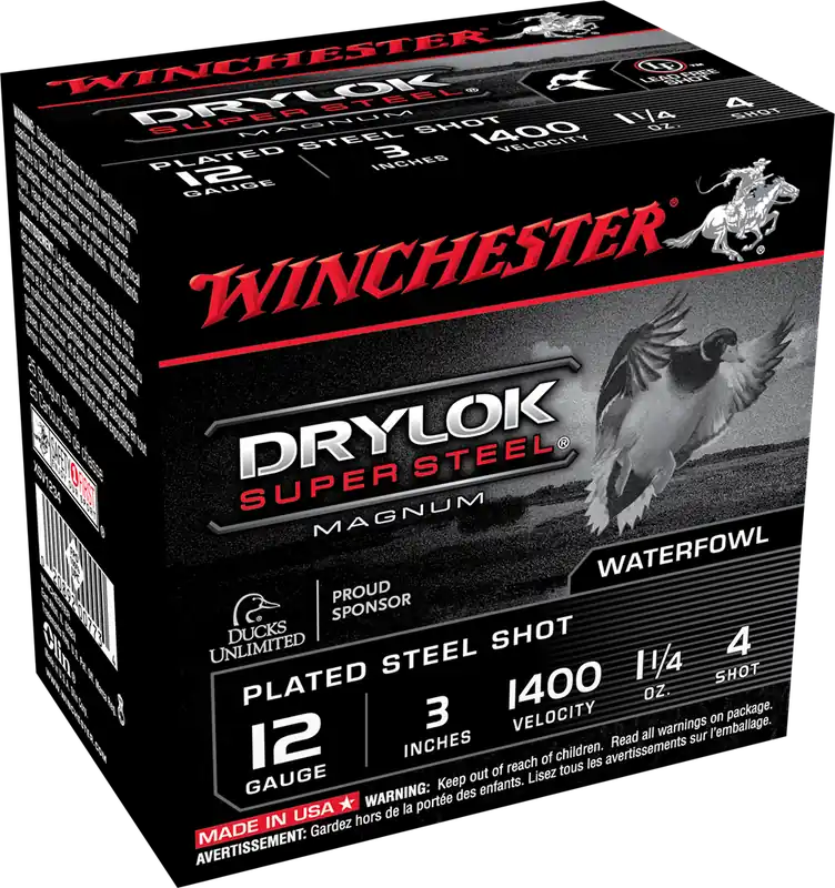 Winchester Drylok Super Steel Magnum 12 GA 3" 1-1/4 oz. 4 Shot 25/Box