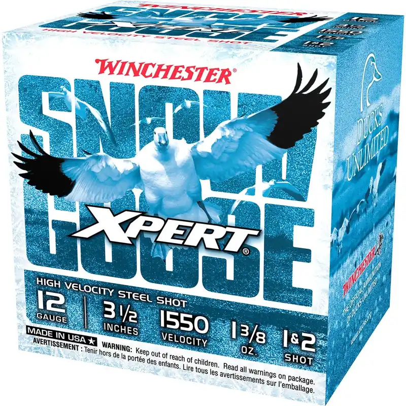 Winchester Ammo Xpert Snow Goose High Velocity 12G 3.50" 1 3/8 oz 1550 fps 1, 2 Shot 25/Box