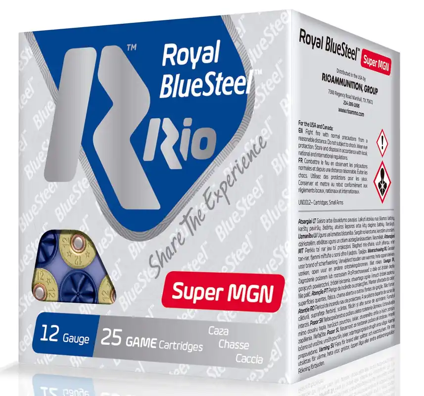 Rio Ammunition Royal BlueSteel Super Magnum 12 GA 3.5" 1-3/8 oz. 2 Shot 25/Box