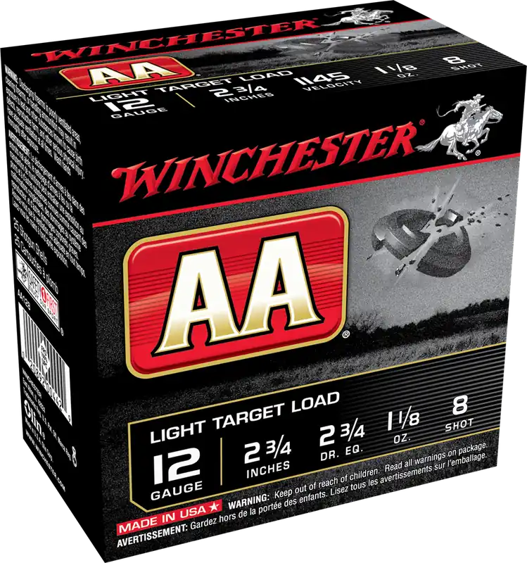 Winchester AA Light Target Value Pack 12 GA 2.75" 1-1/8 oz. 8 100/Box