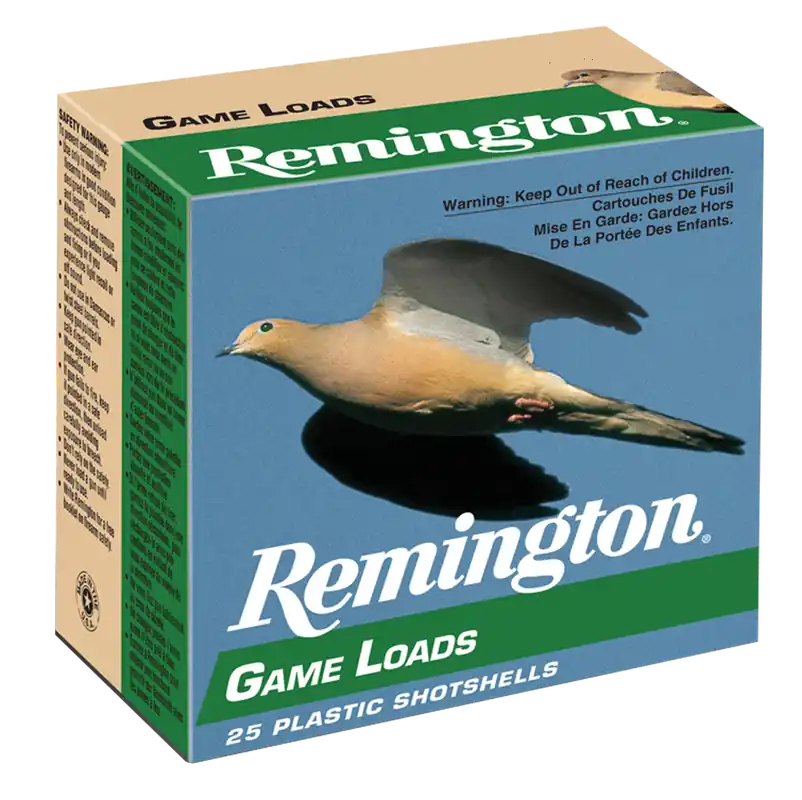 Remington Game Load Shotshells 12ga 2-3/4" 1.0 oz 6 Lead Shot 25 Shells Per Box
