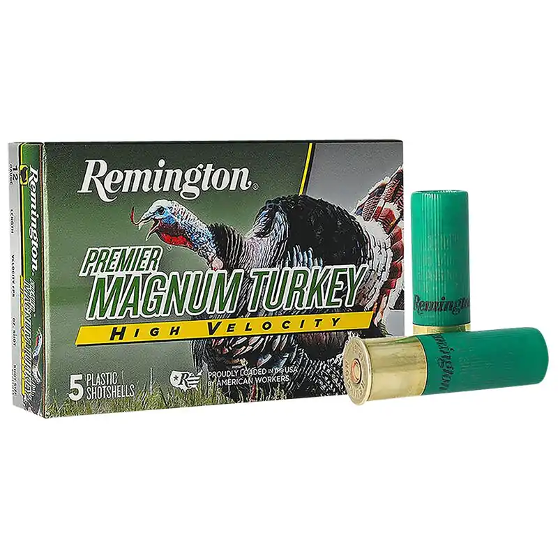 Remington Premier Magnum Turkey High Velocity Shotshells 12ga 3-1/2" 2.0 oz 5 Copper-plated Lead Shot 5 Shells Per Box