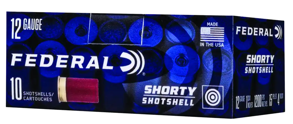 Federal Shorty 12 Ga 1.75" 15/16 oz 1200 fps 4 Buck 10/Box