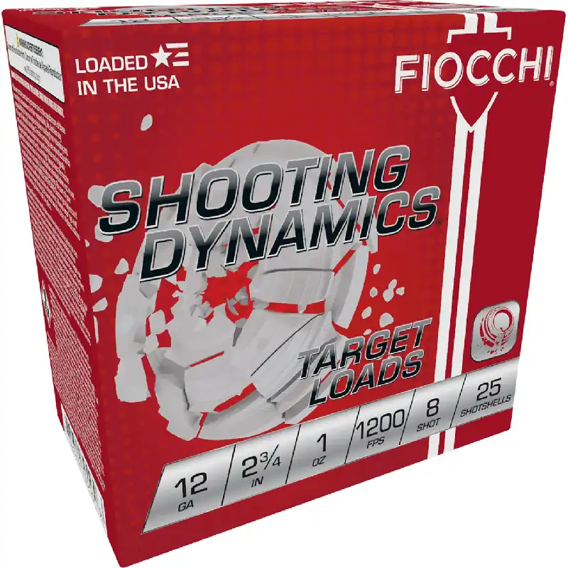 Fiocchi Shooting Dynamics 12 GA 2 3/4" 1 oz. 8 Shot 25 Rounds